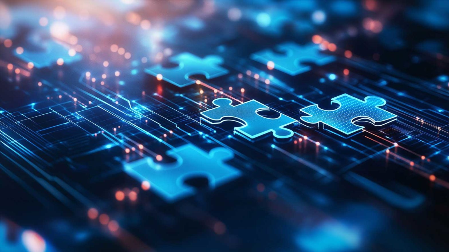 Tech puzzle pieces